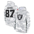 CAdoa LV.Raiders #87 Michael Mayer Player Arctic Camo Salute to Service Hoodies Limited Game Stitched Jerseys