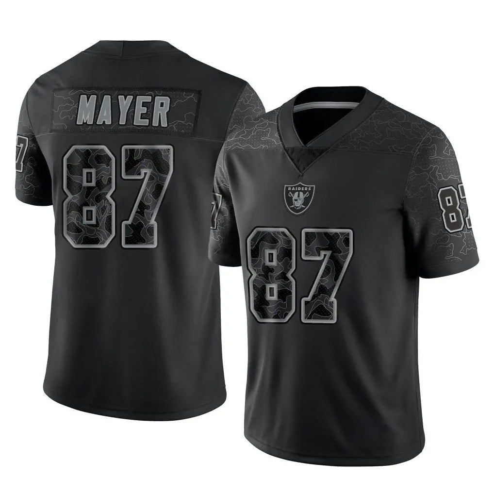 CAdoa LV.Raiders #87 Michael Mayer Player Black Reflective Limited Game Stitched Jerseys