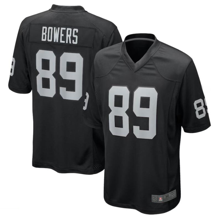 CAdoa LV.Raiders #89 Brock Bowers Black 2024 Draft First Round Pick Player Game Jersey Stitched Jersey
