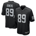 CAdoa LV.Raiders #89 Brock Bowers Black 2024 Draft First Round Pick Player Game Jersey Stitched Jersey