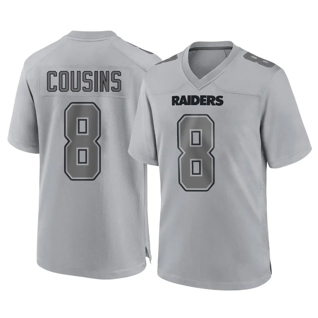 CAdoa LV.Raiders #8 Kirk Cousins Player Gray Atmosphere Fashion Limited Game Stitched Jerseys