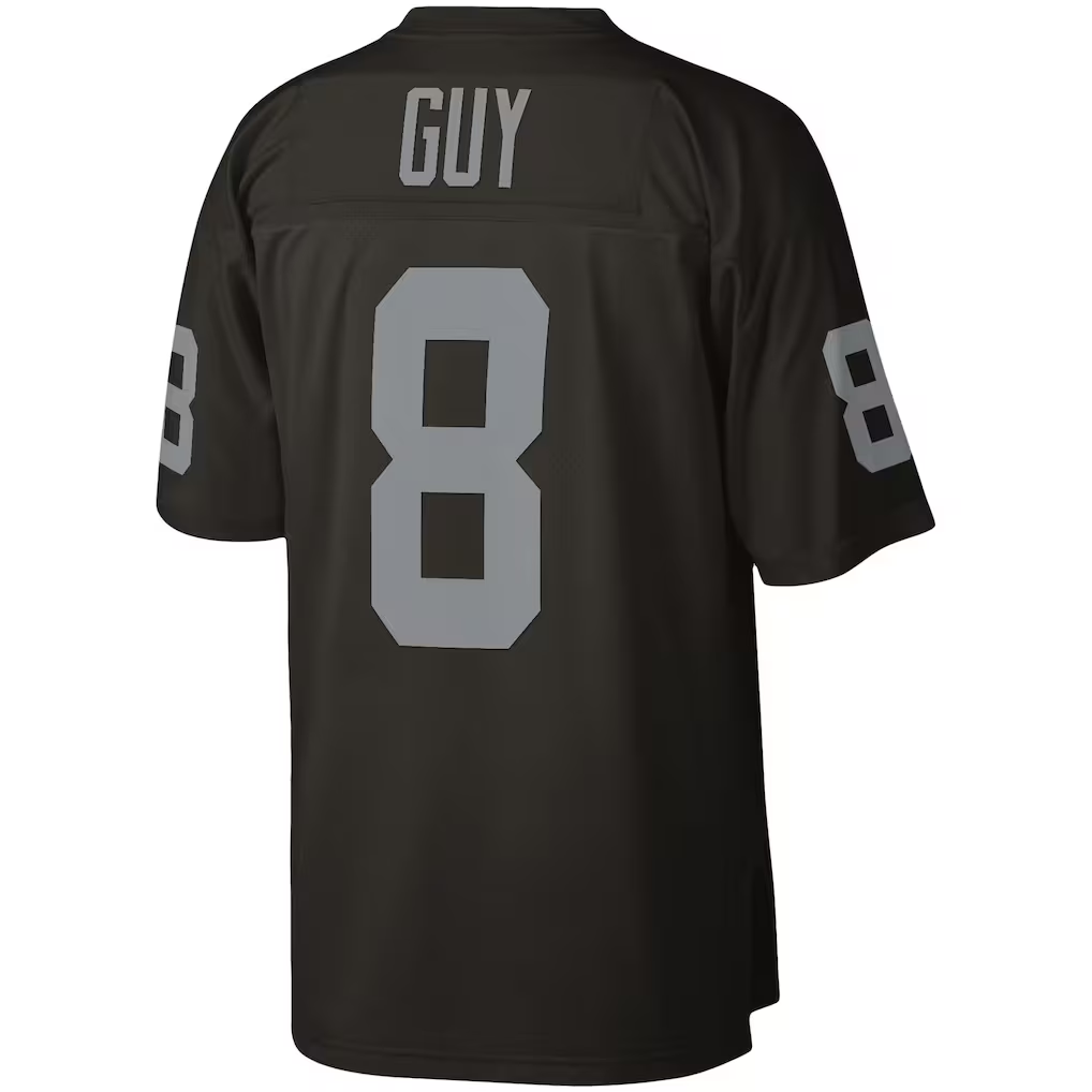 CAdoa LV.Raiders #8 Ray Guy Mitchell & Ness Black Legacy Replica Jersey