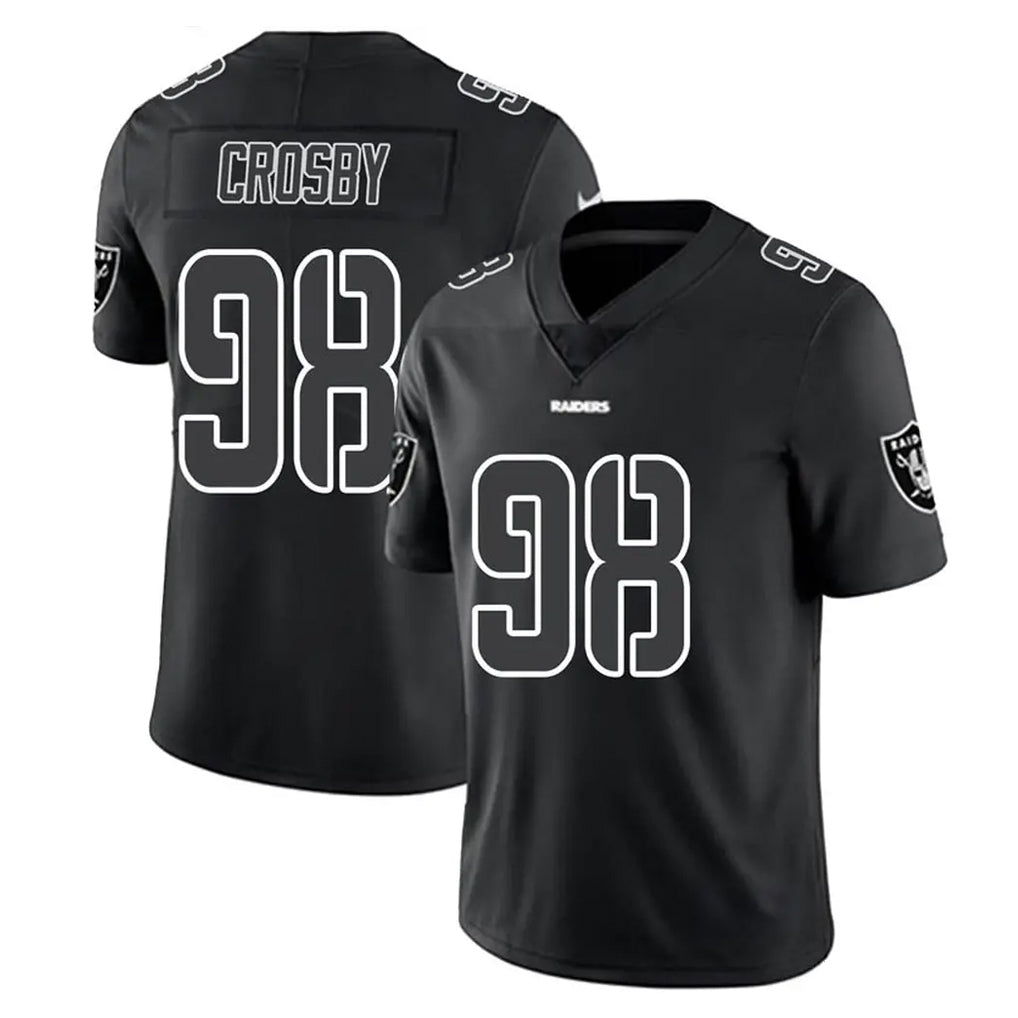 CAdoa LV.Raiders #98 Maxx Crosby Player Black Limited Black Impact Home Game Stitched Jerseys