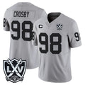 CAdoa LV.Raiders #98 Maxx Crosby Player Gray 2026 Vapor Limited Home Game Stitched Jerseys