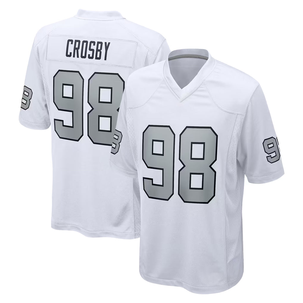 CAdoa LV.Raiders #98 Maxx Crosby Player White Alternate Home Game Stitched Jerseys
