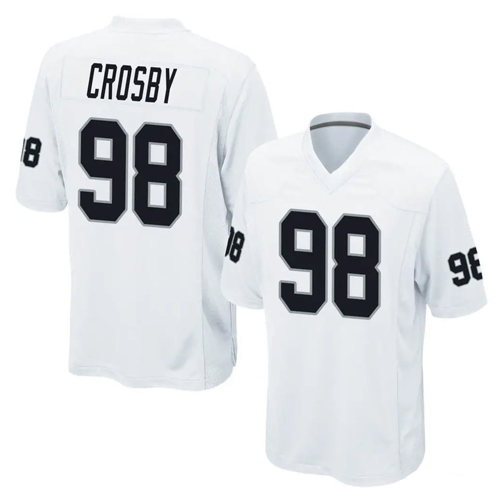 CAdoa LV.Raiders #98 Maxx Crosby Player White Home Game Stitched Jerseys
