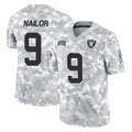 CAdoa LV.Raiders #9 Jalen Nailor Player Arctic Camo Salute To Service Limited Game Stitched Jerseys