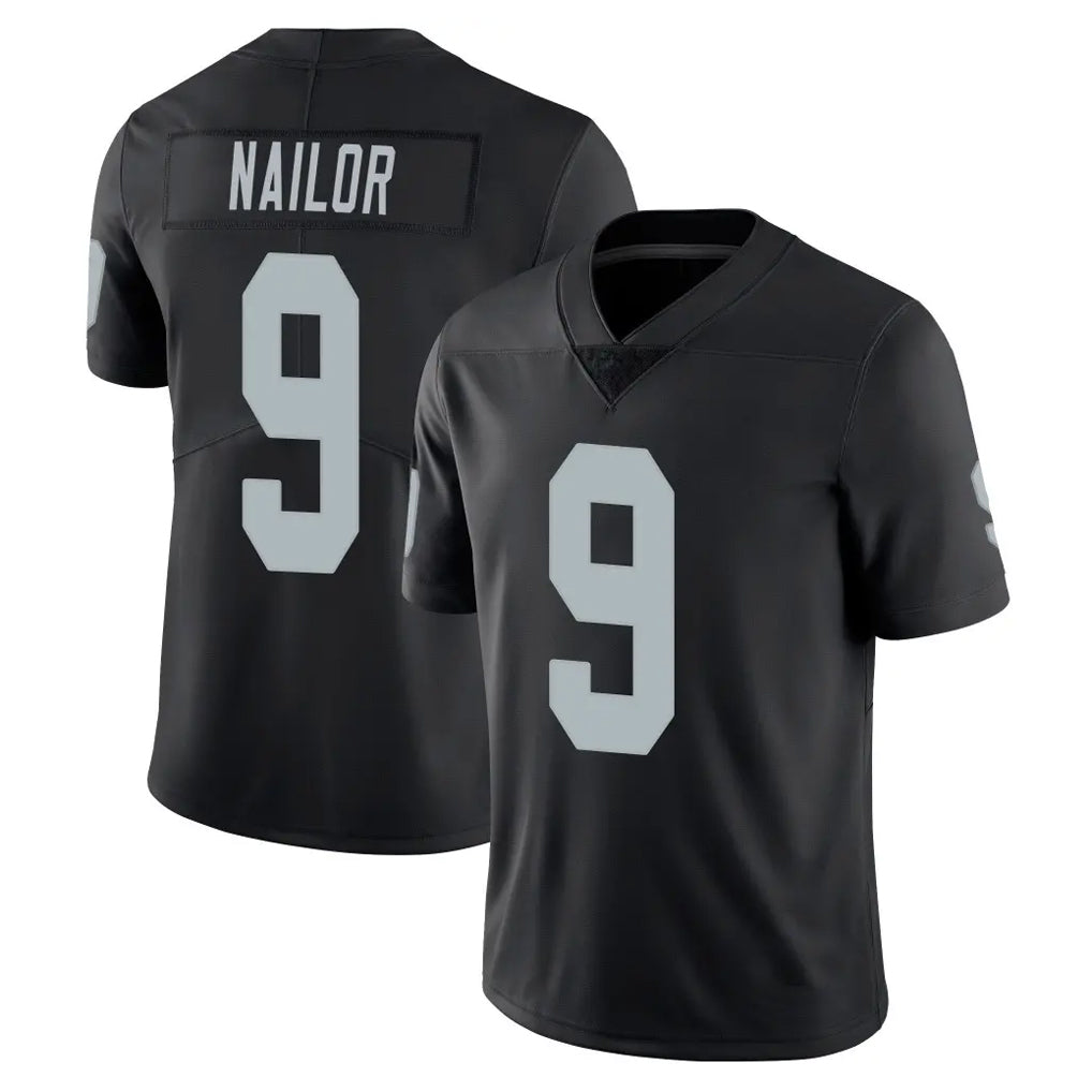 CAdoa LV.Raiders #9 Jalen Nailor Player Black Limited Vapor Untouchable Home Game Stitched Jerseys