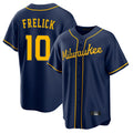 CAdoa M.Brewers #10 Sal Frelick Player Navy Home Game Stitched Jerseys