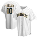 CAdoa M.Brewers #10 Sal Frelick Player White Home Game Stitched Jerseys