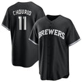 CAdoa M.Brewers #11 Jackson Chourio Player Black Game Home Stitched Jerseys