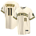 CAdoa M.Brewers #11 Jackson Chourio Player Cream Home Limited Stitched Jerseys