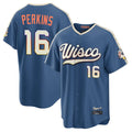 CAdoa M.Brewers #16 Blake Perkins Player Blue 2026 City Connect Home Game Stitched Jerseys
