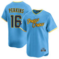 CAdoa M.Brewers #16 Blake Perkins Player Light Blue Road Stadium Game Stitched Jerseys