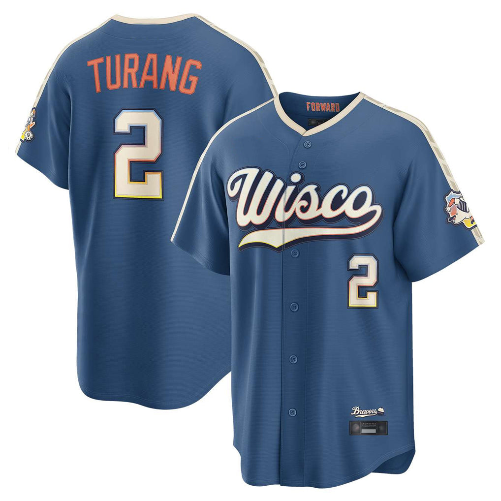 CAdoa M.Brewers #2 Brice Turang Player Blue 2026 City Connect Home Game Stitched Jerseys