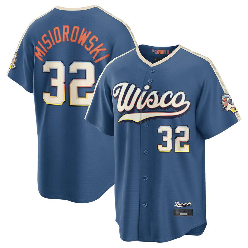 CAdoa M.Brewers #32 Jacob Misiorowski Player Blue 2026 City Connect Home Game Stitched Jerseys