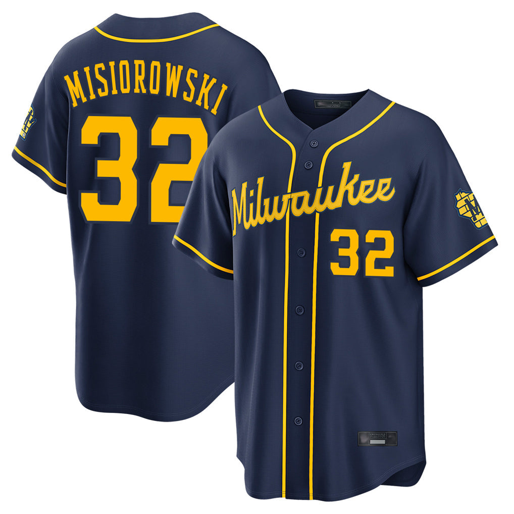CAdoa M.Brewers #32 Jacob Misiorowski Player Navy Home Stadium Game Stitched Jerseys