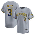 CAdoa M.Brewers #3 Joey Ortiz Player Gray Home Limited Stitched Jerseys