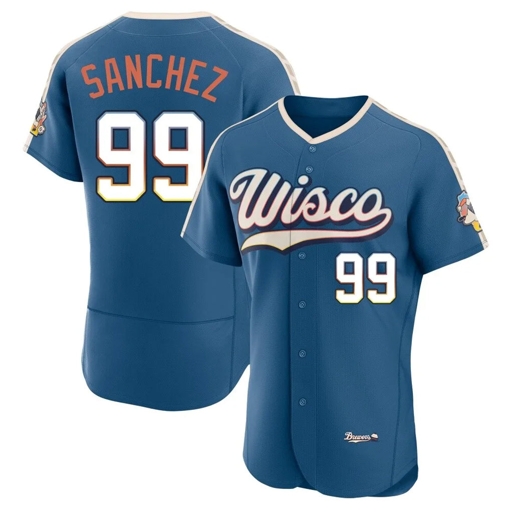 CAdoa M.Brewers #99 Gary Sanchez Player Blue 2026 City Connect Home Limited Elite Stitched Jerseys