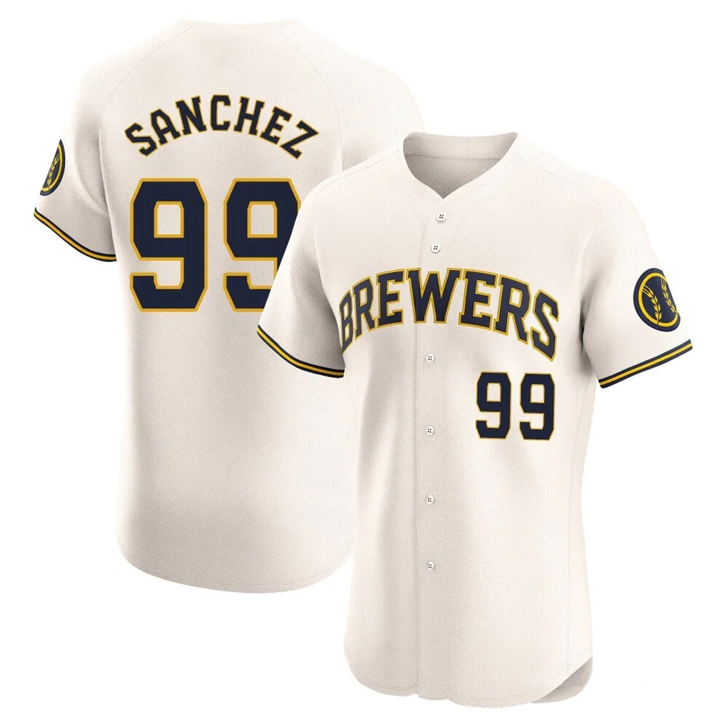CAdoa M.Brewers #99 Gary Sanchez Player Cream Home Limited Elite Stitched Jerseys