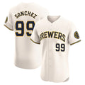 CAdoa M.Brewers #99 Gary Sanchez Player Cream Home Limited Elite Stitched Jerseys