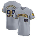 CAdoa M.Brewers #99 Gary Sanchez Player Gray Home Limited Elite Stitched Jerseys