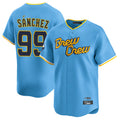 CAdoa M.Brewers #99 Gary Sanchez Player Light Blue City Connect Home Limited Stitched Jerseys