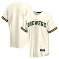 CAdoa M.Brewers Blank Player Cream Home Game Stitched Jerseys
