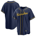 CAdoa M.Brewers Blank Player Navy Home Game Stitched Jerseys