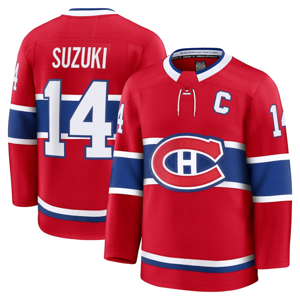 CAdoa M.Canadiens #14 Nick Suzuki Red Home Premium Jerseys