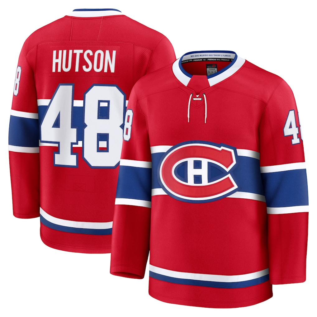 CAdoa M.Canadiens #48 Lane Hutson Red Home Premium Jerseys