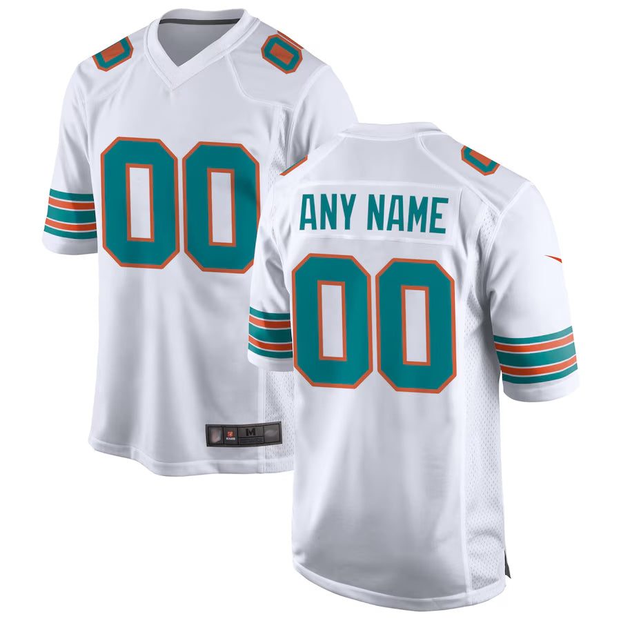 CAdoa Custom M.Dolphins Game Secondary Alternate Stitched Jerseys