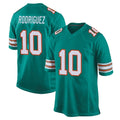CAdoa M.Dolphins #10 Jacob Rodriguez Player Aqua Alternate Home Game Stitched Jerseys
