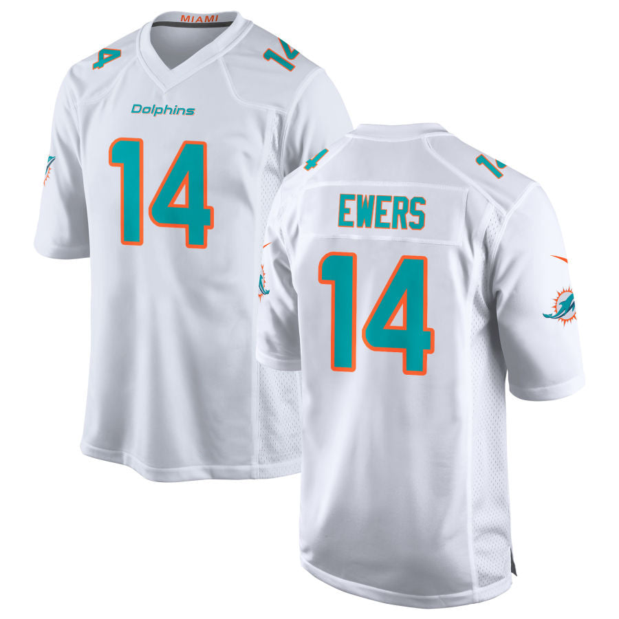 CAdoa M.Dolphins #14 Quinn Ewers Player White Home Game Stitched Jerseys