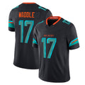 CAdoa M.Dolphins #17 Jaylen Waddle Player Blue Rivalries Collection Vapor Limited Stitched Jerseys