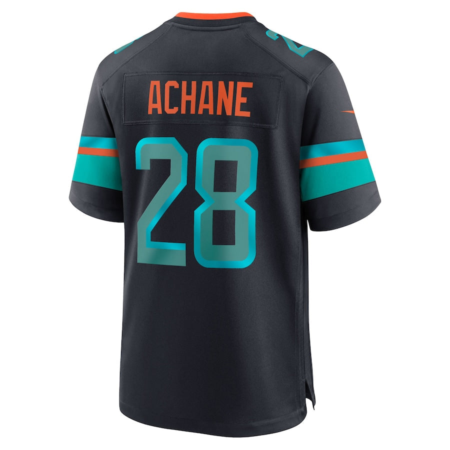 CAdoa M.Dolphins #28 De??£¤Von Achane Player Blue Rivalries Collection Game Stitched Jersey