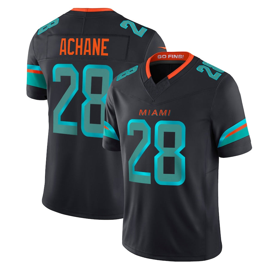 CAdoa M.Dolphins #28 De??£¤Von Achane Player Blue Rivalries Collection Vapor Limited Stitched Jerseys