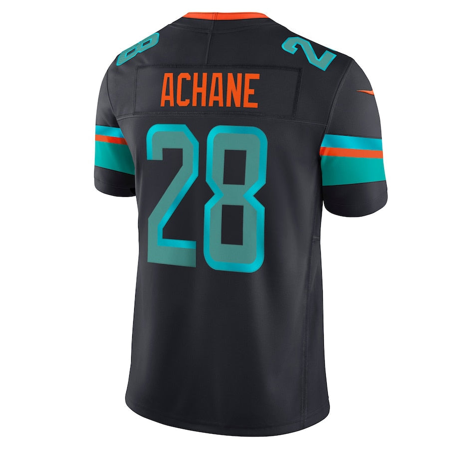 CAdoa M.Dolphins #28 De??£¤Von Achane Player Blue Rivalries Collection Vapor Limited Stitched Jersey