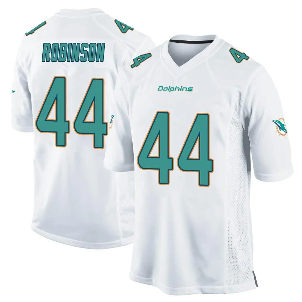 CAdoa M.Dolphins #44 Chop Robinson Player White Home Game Stitched Jerseys
