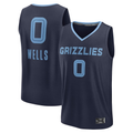 CAdoa M.Grizzlies #0 Jaylen Wells Navy Fast Break Replica Player Stitched Jerseys- Icon Edition