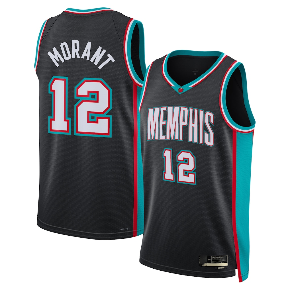 CAdoa M.Grizzlies #12 Ja Morant Black Swingman Stitched Jerseys- Classic Edition