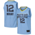 CAdoa M.Grizzlies #12 Ja Morant Light Blue Fast Break Replica Player Stitched Jerseys- Statement Edition