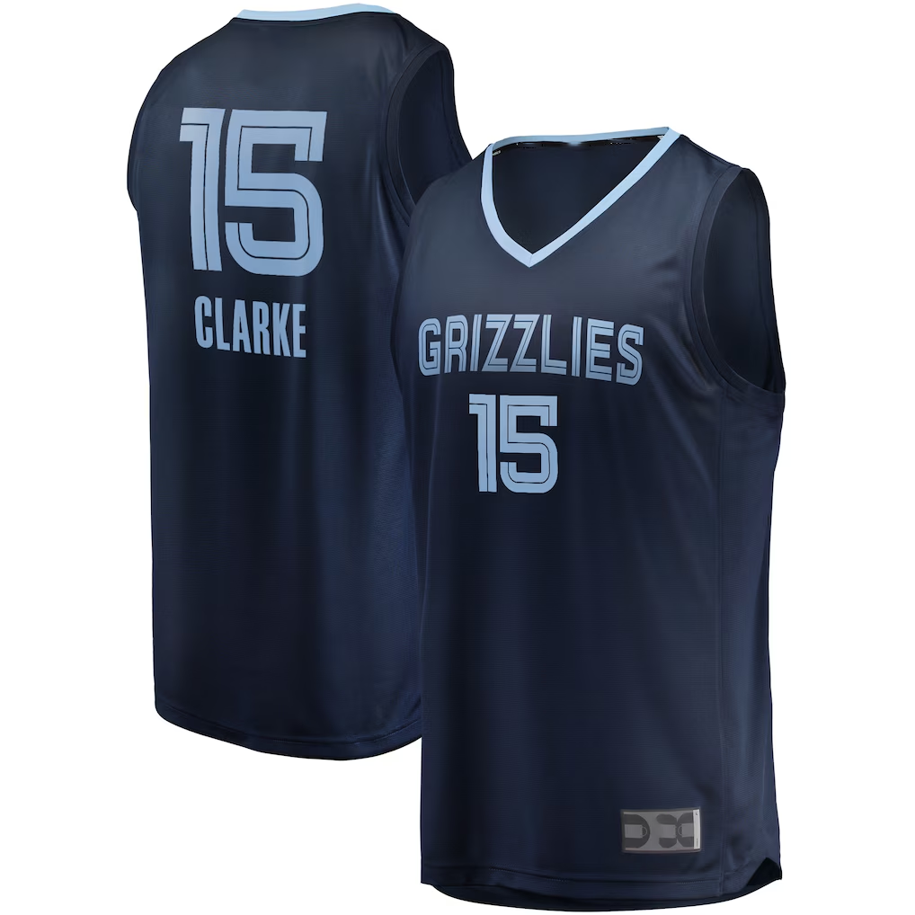 CAdoa M.Grizzlies #15 Brandon Clarke Navy Fast Break Replica Stitched Jerseys- Icon Edition