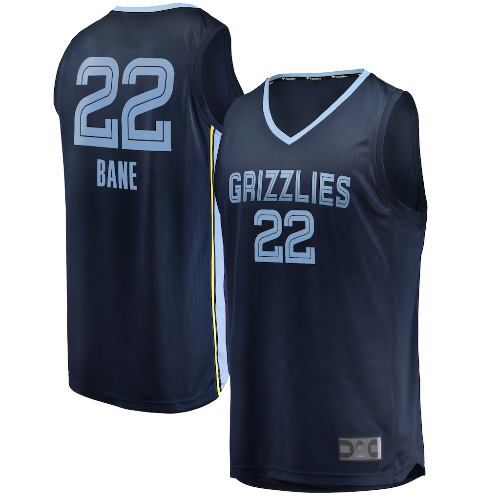 CAdoa M.Grizzlies #22 Desmond Bane Navy Fast Break Replica Stitched Jerseys- Icon Edition