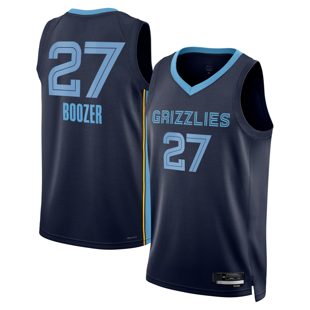 CAdoa M.Grizzlies #27 Cameron Boozer Navy 2026 Draft Swingman Stitched Jerseys- Icon Edition