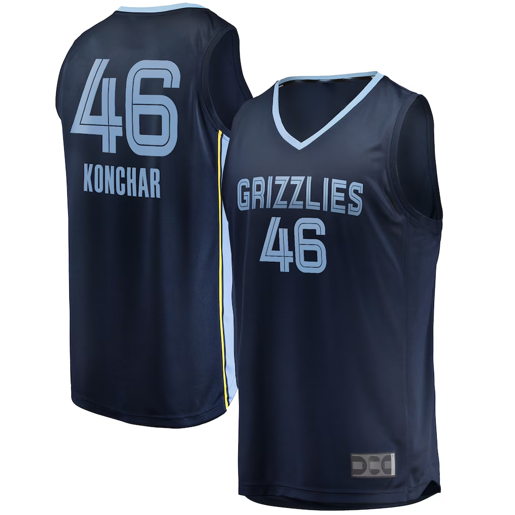 CAdoa M.Grizzlies #46 John Konchar Navy Fast Break Replica Stitched Jerseys- Icon Edition