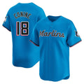CAdoa M.Marlins #18 Griffin Conine Player Blue Home Limited Stitched Jerseys