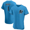 CAdoa M.Marlins #1 Connor Norby Player Blue Home Limited Elite Stitched Jerseys