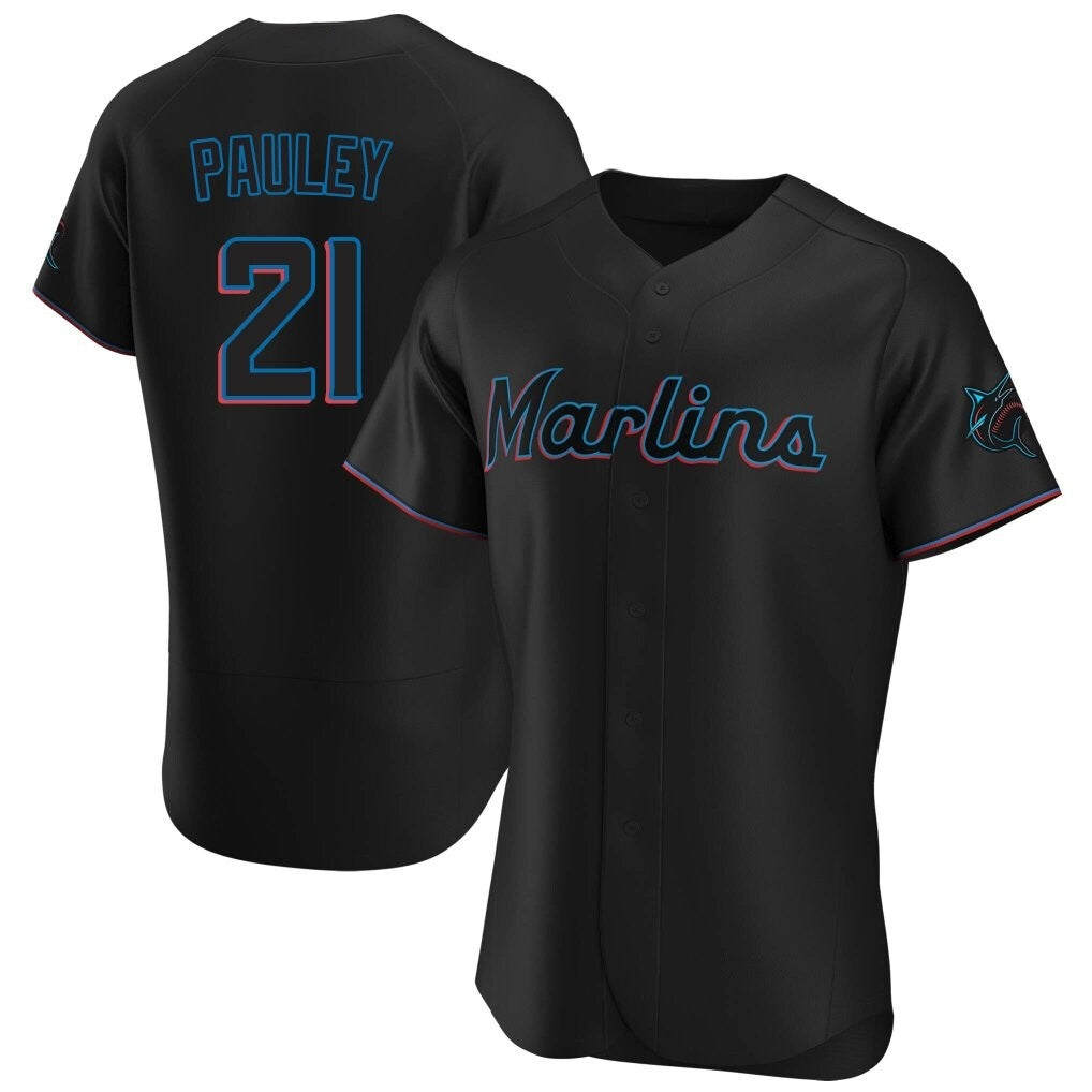 CAdoa M.Marlins #21 Graham Pauley Player Black Home Limited Elite Stitched Jerseys