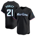 CAdoa M.Marlins #21 Graham Pauley Player Black  Home Limited Stitched Jerseys